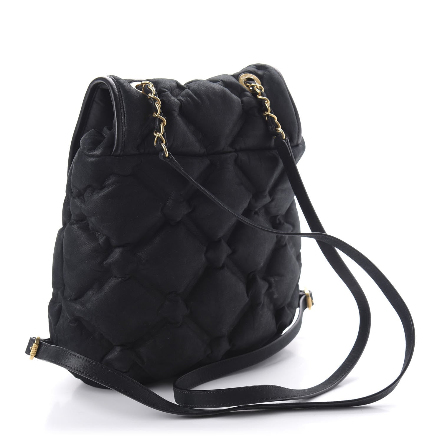 Chanel Iridescent Calfskin Quilted Chesterfield Backpack Black 2 of 10