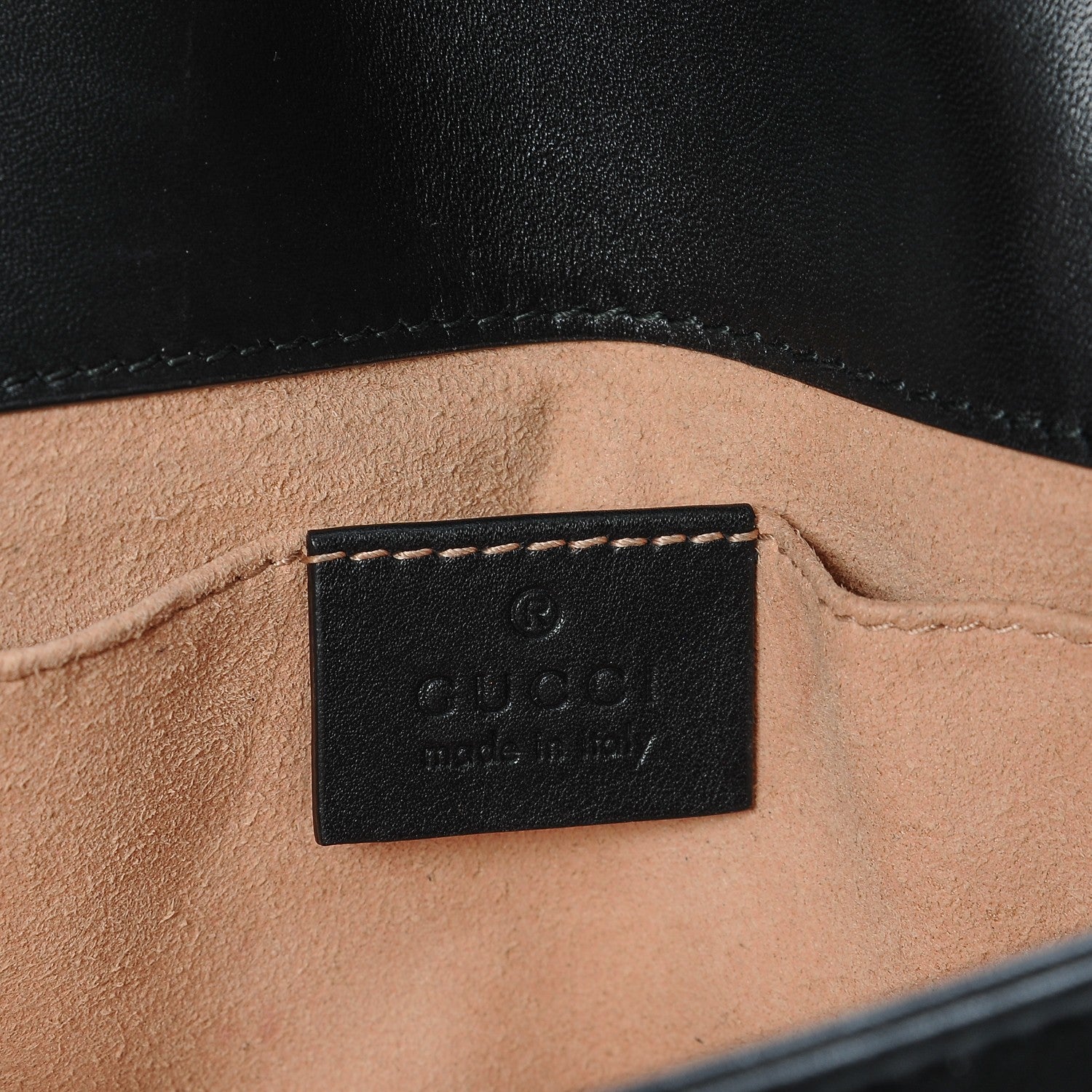 Gucci Calfskin Matelasse Mini GG Marmont Shoulder Bag Black 6 of 7