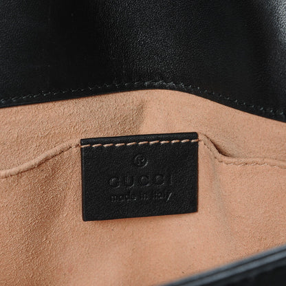 Gucci Calfskin Matelasse Mini GG Marmont Shoulder Bag Black 6 of 7