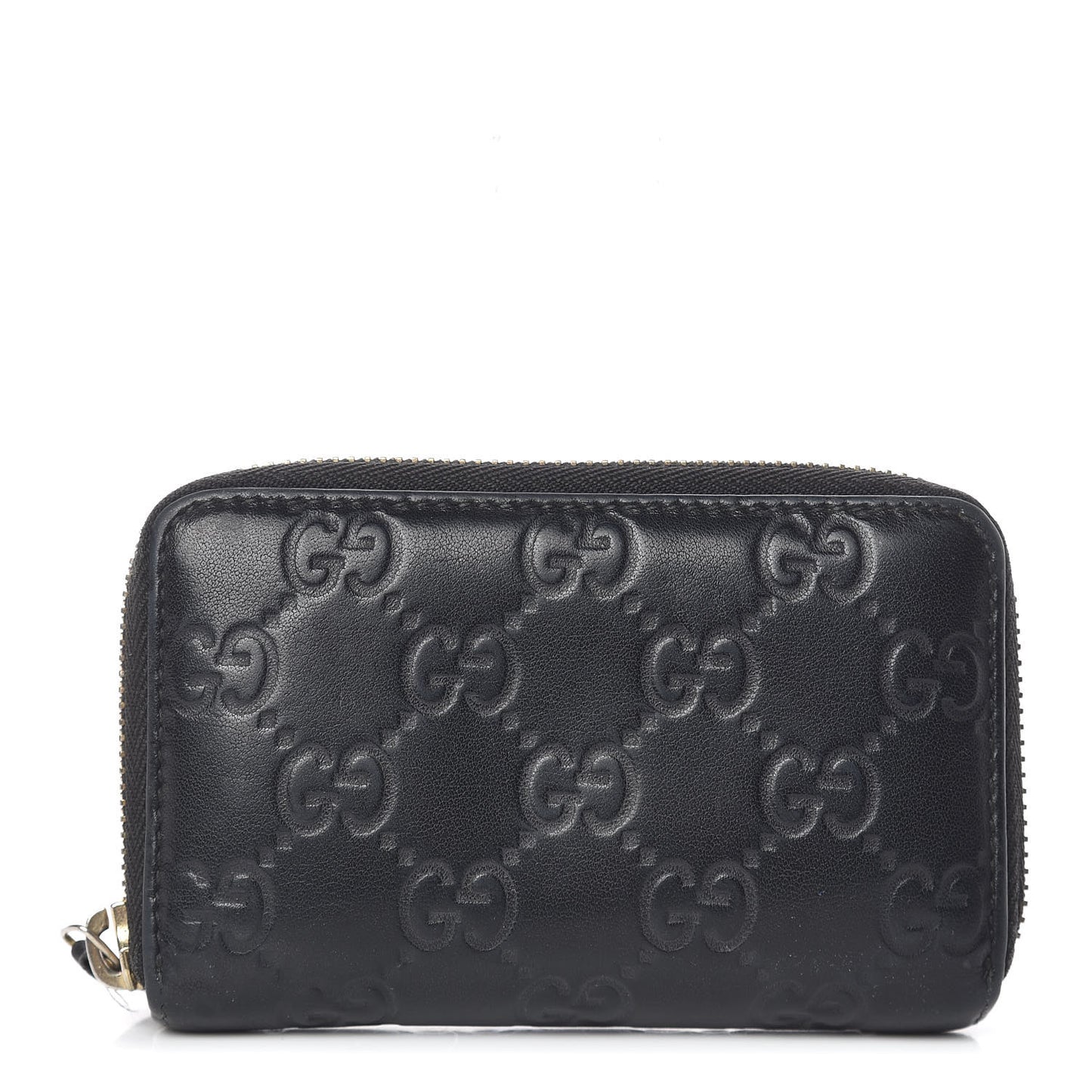 Guccissima Zip Around Card Case Black