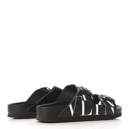 Valentino Garavani Calfskin VLTN Birkenstock Slide Sandals 39 Black 4 of 8