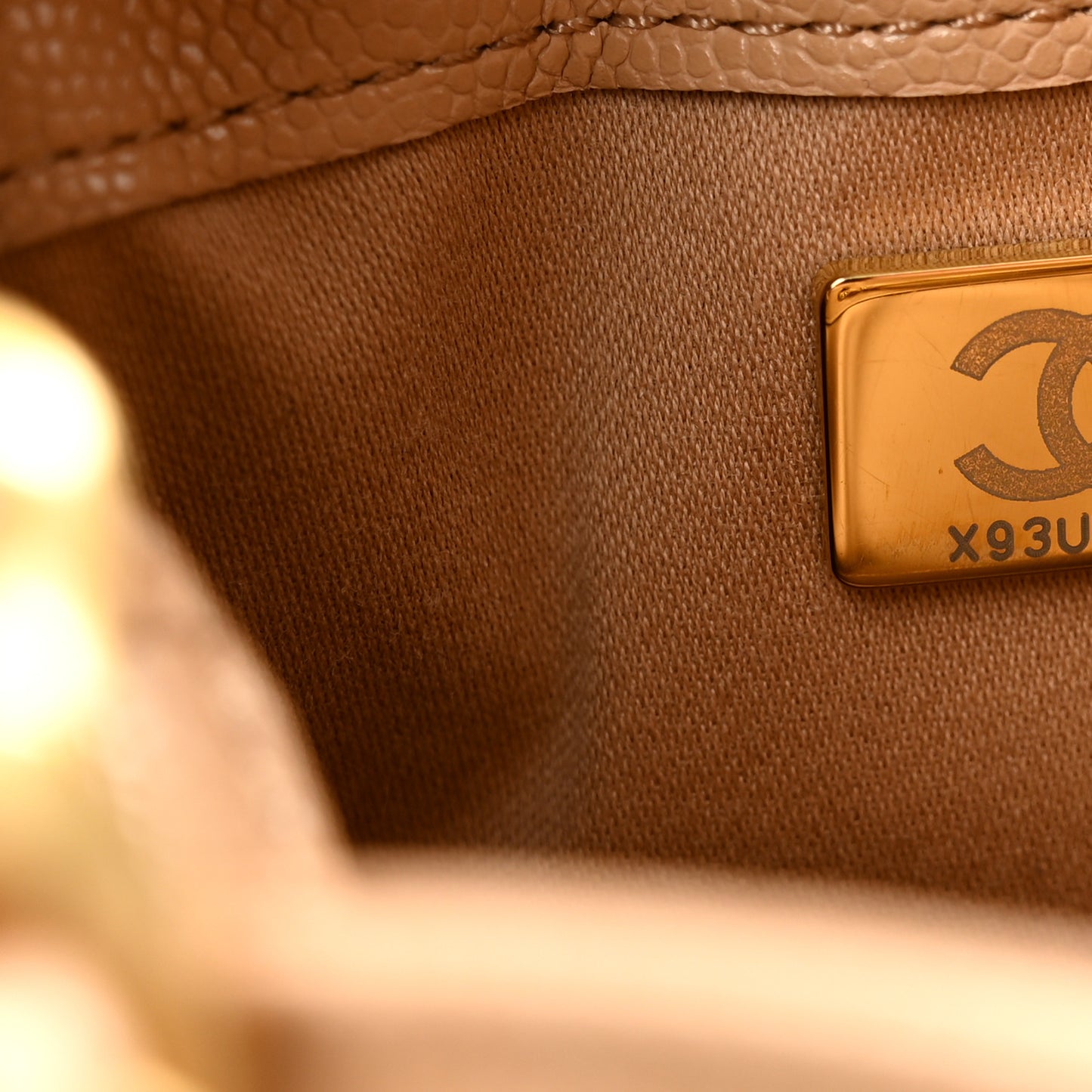 Caviar Quilted Small Chanel 25 Handbag Beige