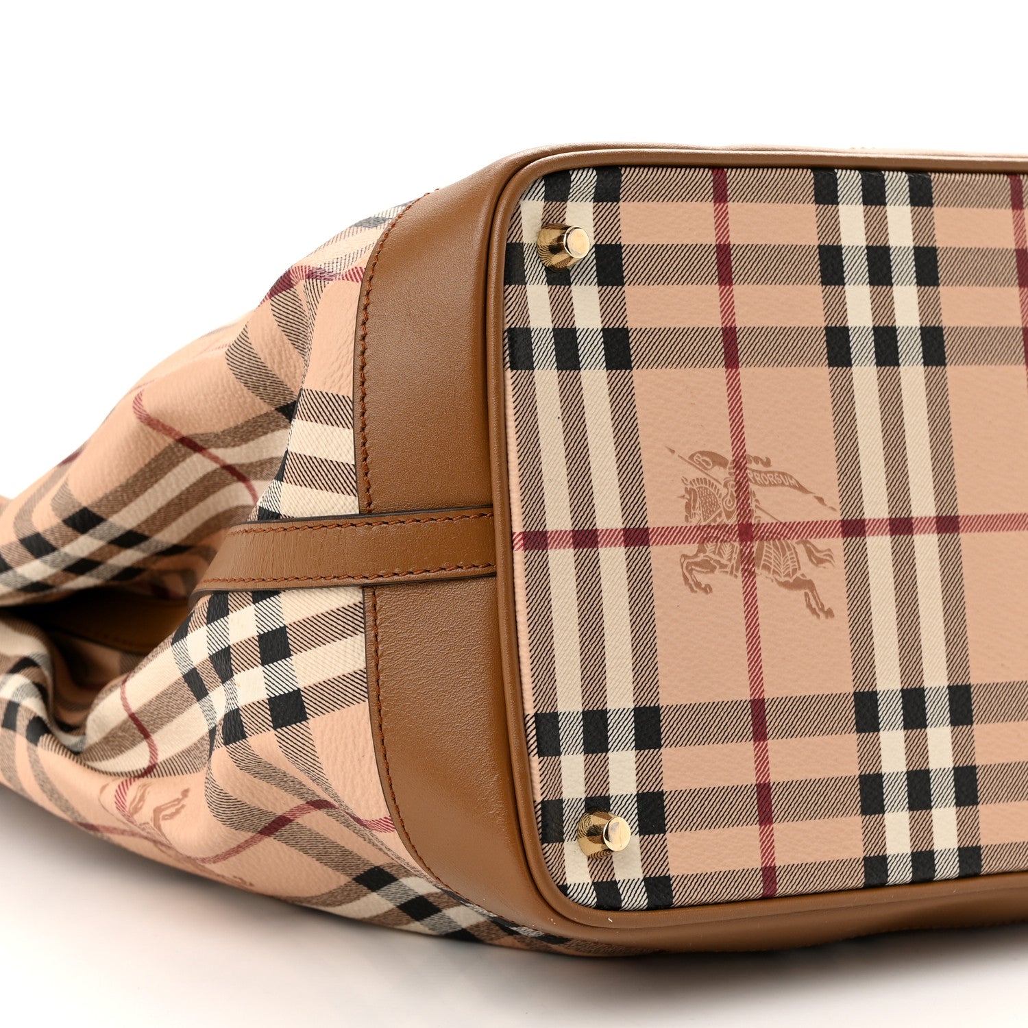 Burberry Haymarket Check Medium Golderton Tote Mid Camel 8 of 10