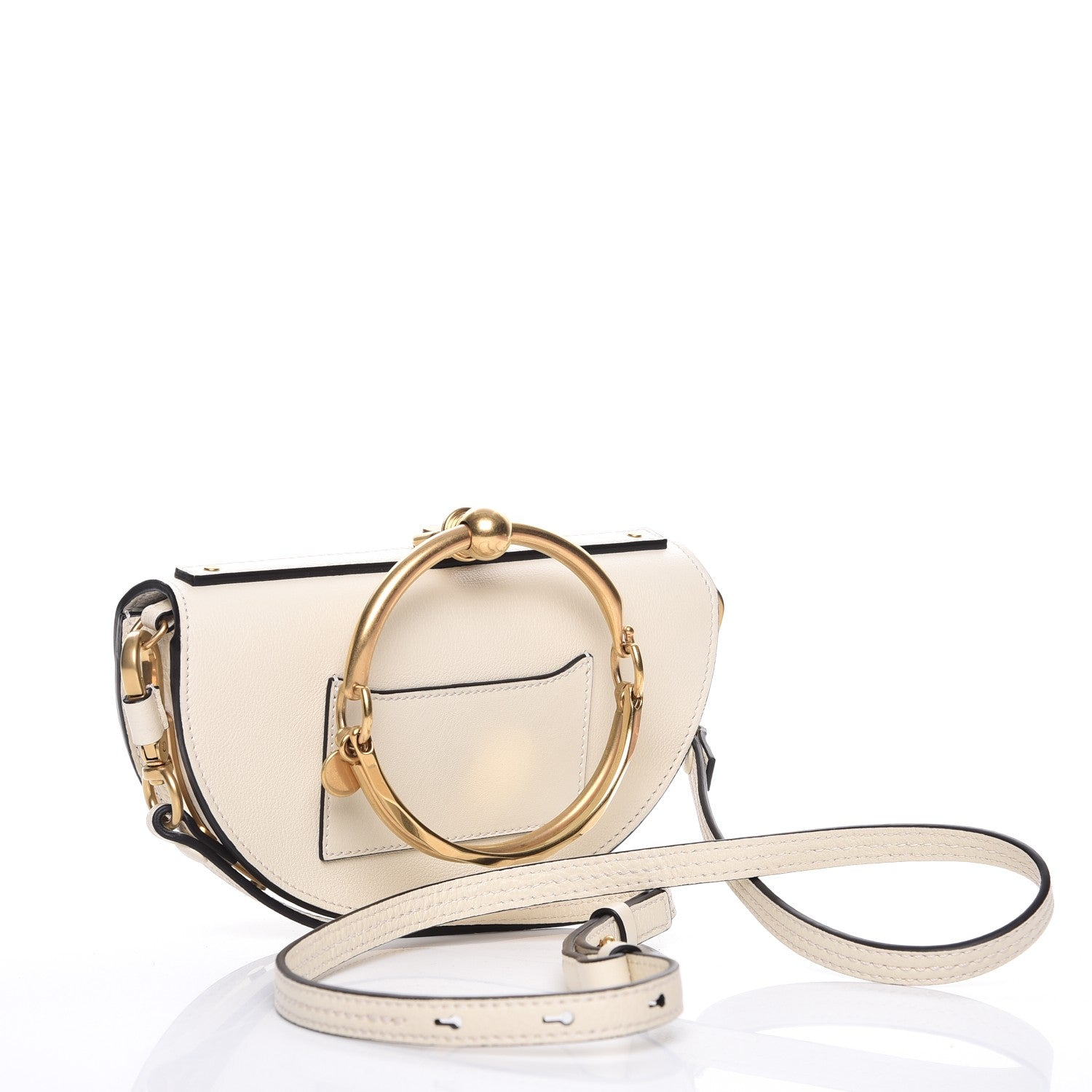 Chloe Calfskin Small Nile Bracelet Minaudiere Bag Off White 4 of 10