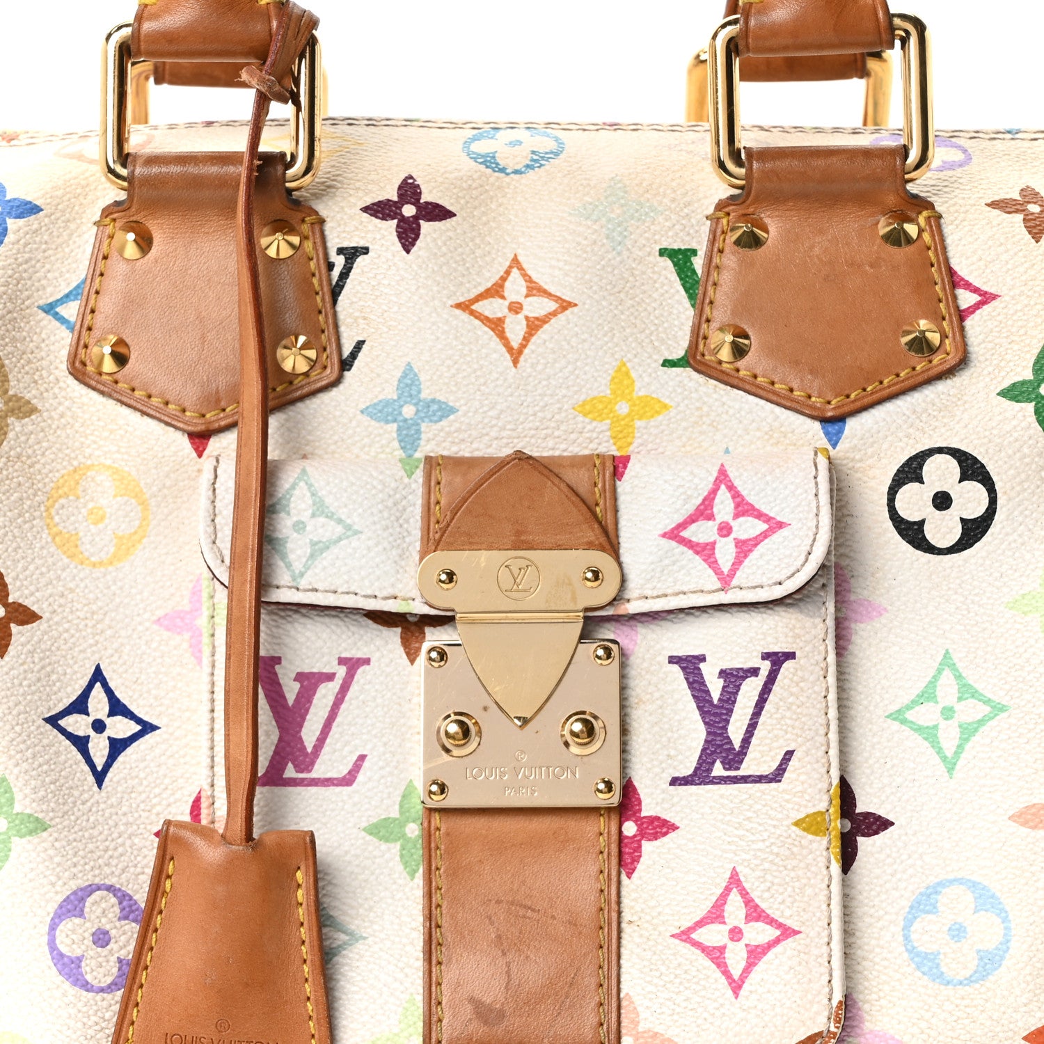 Louis Vuitton Monogram Multicolor Speedy 30 White 7 of 9
