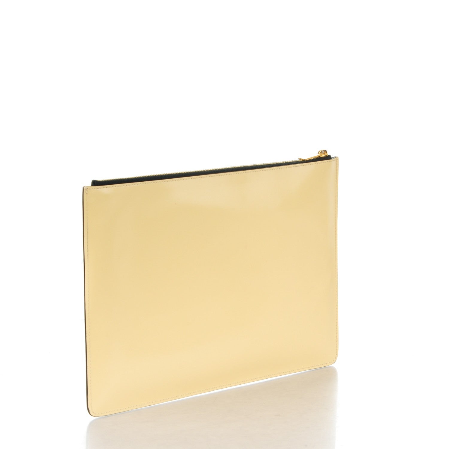 Celine Spazzolato Clutch Pouch Yellow 3 of 9