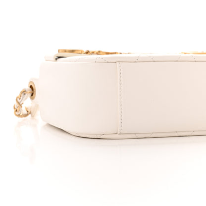 Chanel Calfskin Quilted Enchained Camera Case Bag White 9 of 15