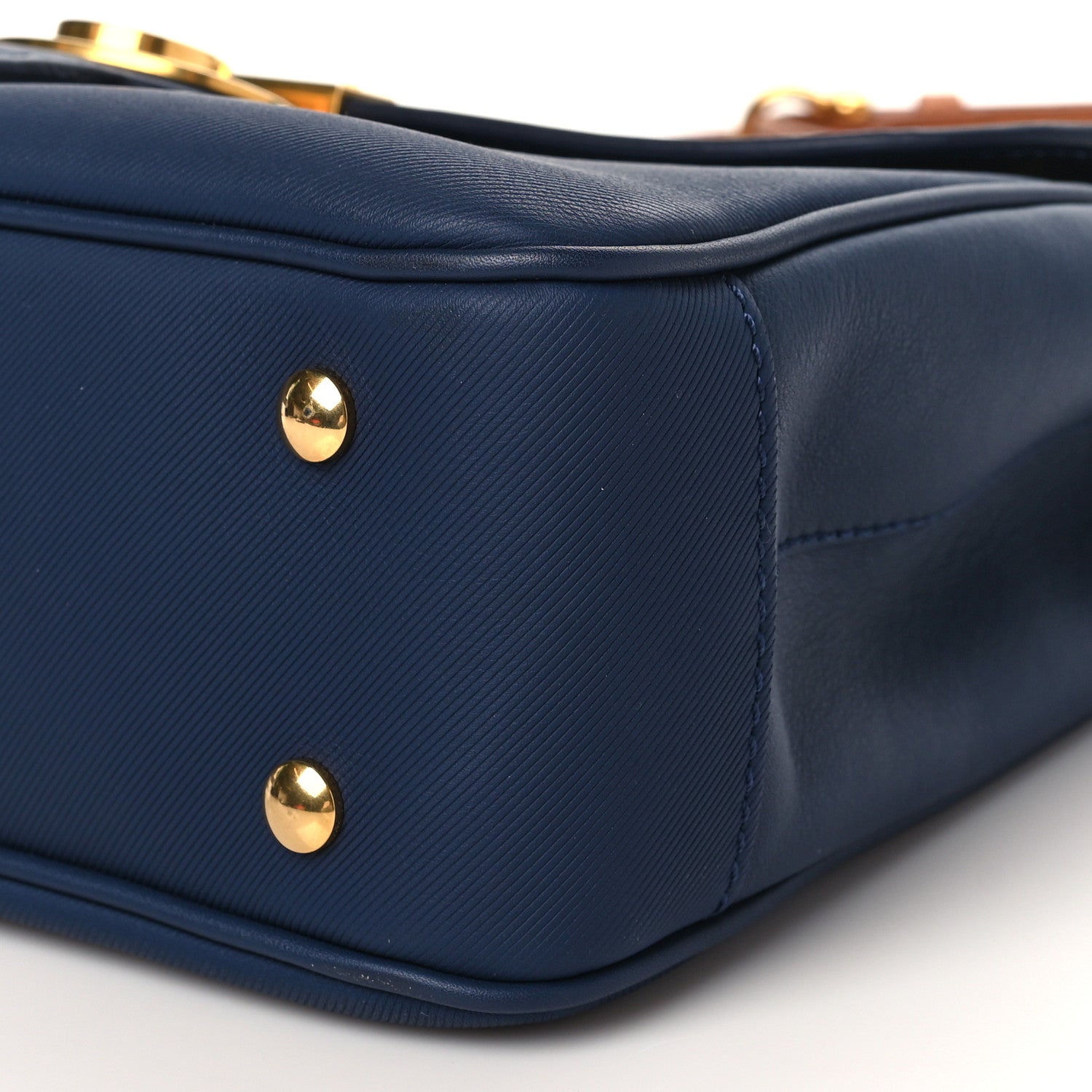 Burberry Trench Calfskin Medium DK88 Top Handle Bag Ink Blue 8 of 8
