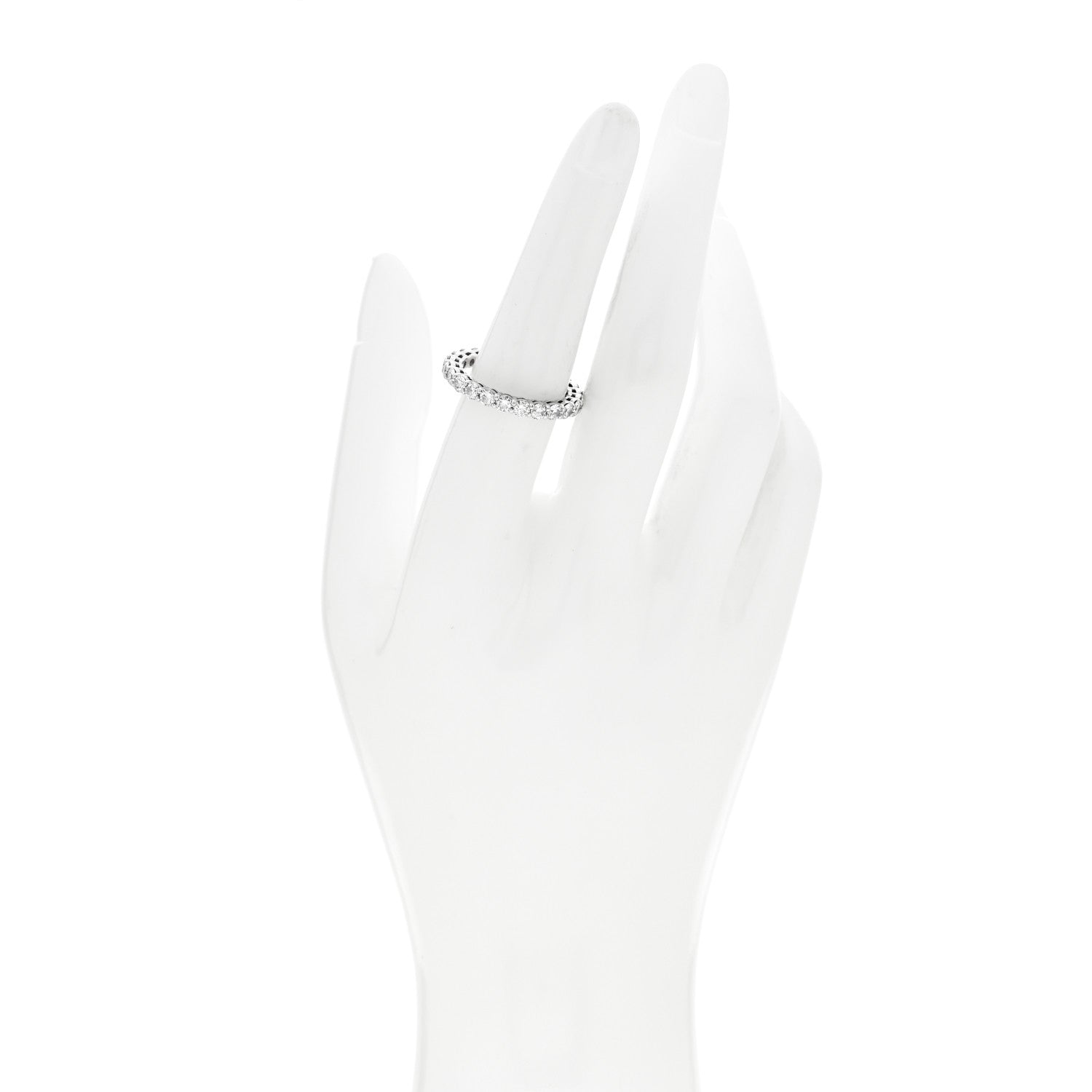 Tiffany Platinum Diamond 3mm Forever Eternity Band Ring 56 7.5 2 of 4
