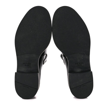 Prada Spazzolato Mary Jane T Strap 40mm Loafers 40 Black 5 of 9