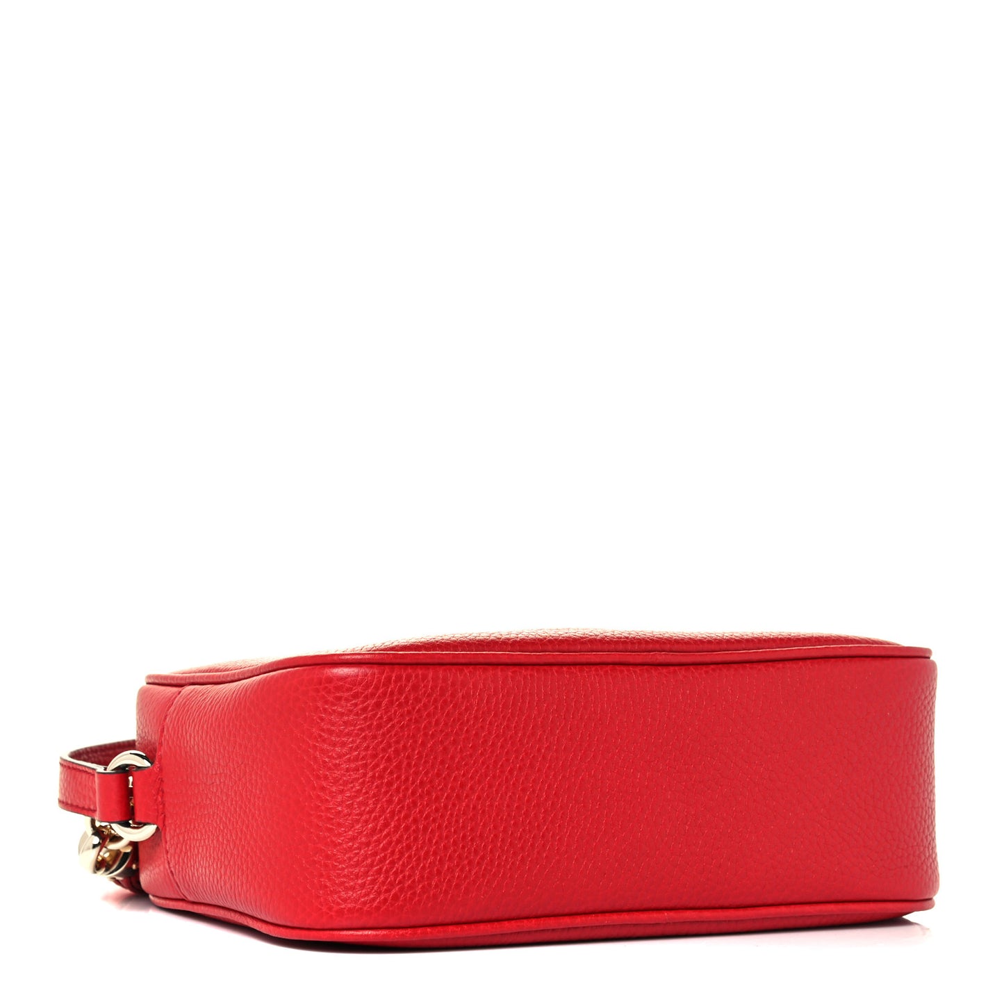Pebbled Calfskin Small Soho Disco Bag Vibrant Red