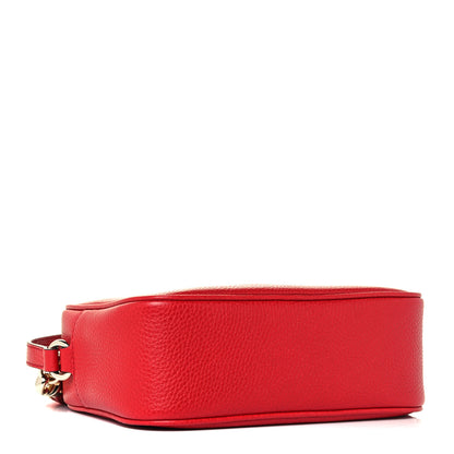 Gucci Pebbled Calfskin Small Soho Disco Bag Vibrant Red 3 of 10