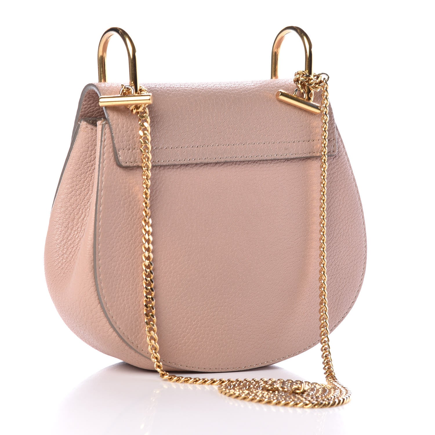 Chloe Grained Lambskin Mini Drew Shoulder Bag Cement Pink 3 of 11