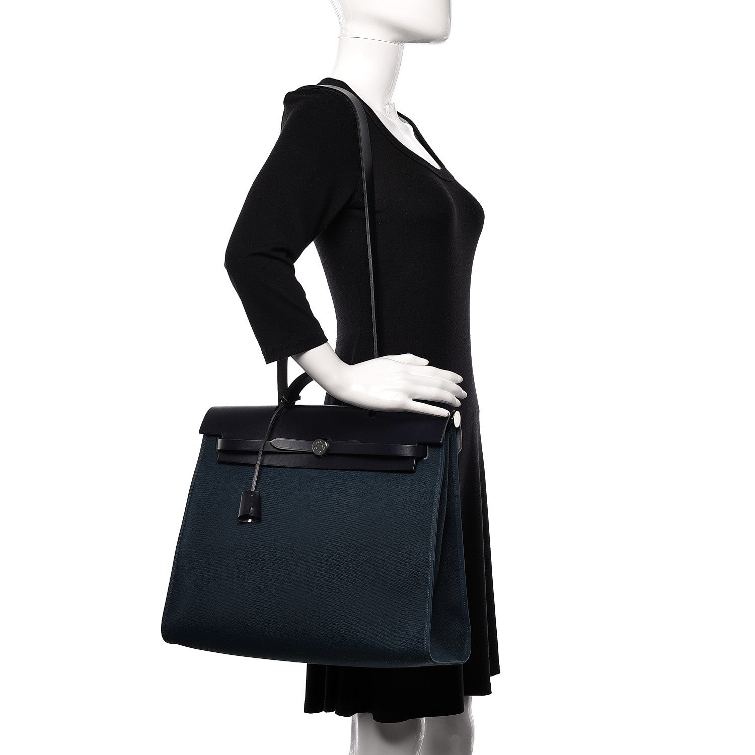 Hermes Toile Vache Hunter Herbag Zip 39 MM Bleu Nuit Bleu Ocean 2 of 12