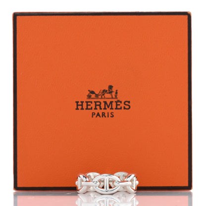 Hermes Sterling Silver PM Chaine d'Ancre Enchainee Band Ring 54 7 5 of 5