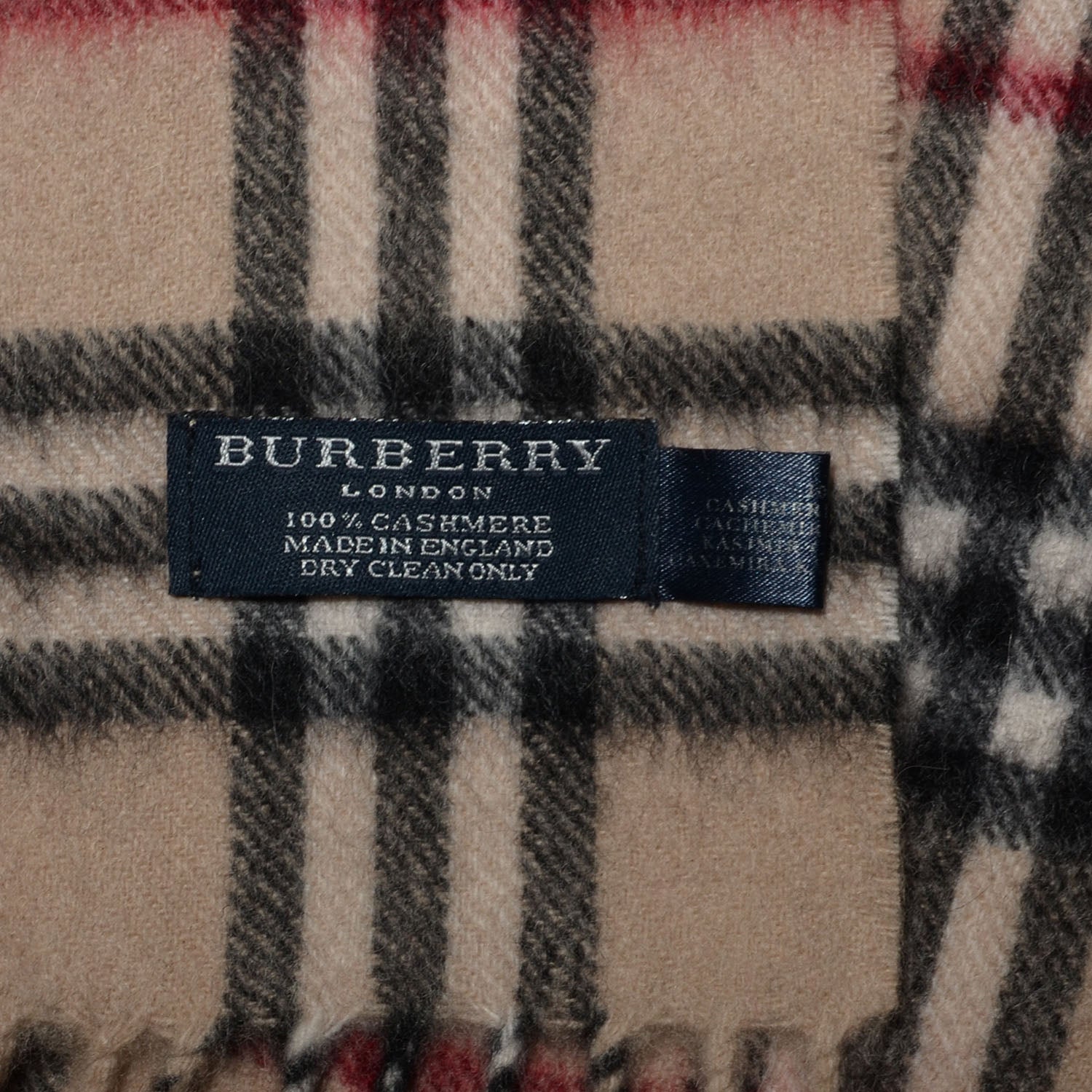 Burberry Cashmere Icon Check Scarf 4 of 4