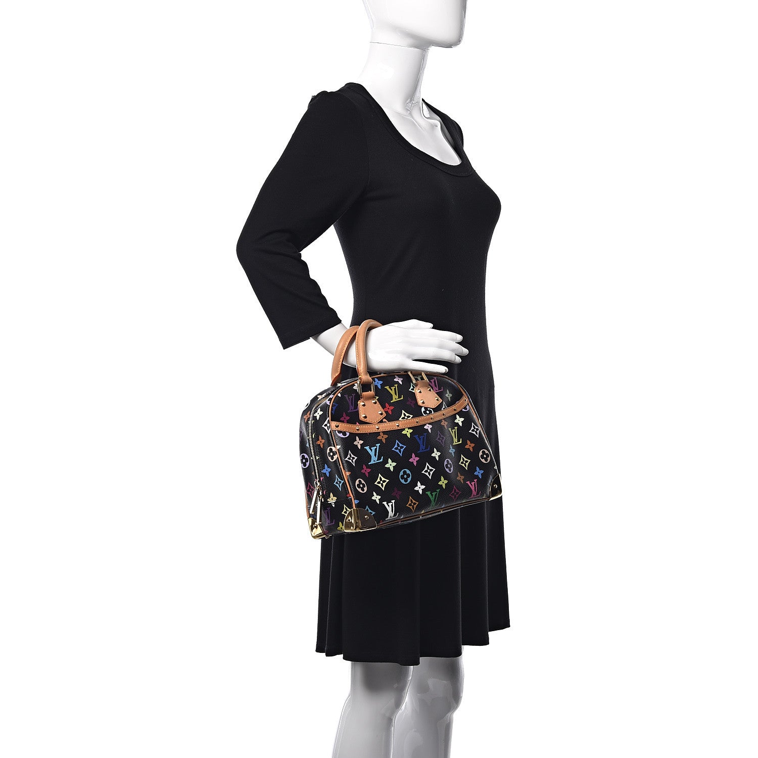 Louis Vuitton Monogram Multicolor Trouville Black 2 of 8