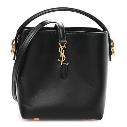 Saint Laurent Shiny Calfskin Le 37 Mini Bucket Bag Black 1 of 11