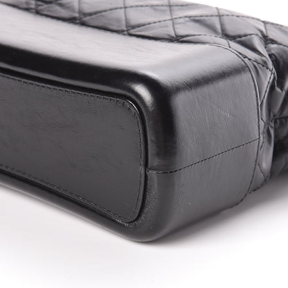 Chanel Aged Calfskin Quilted Medium Gabrielle Hobo Black 9 of 13