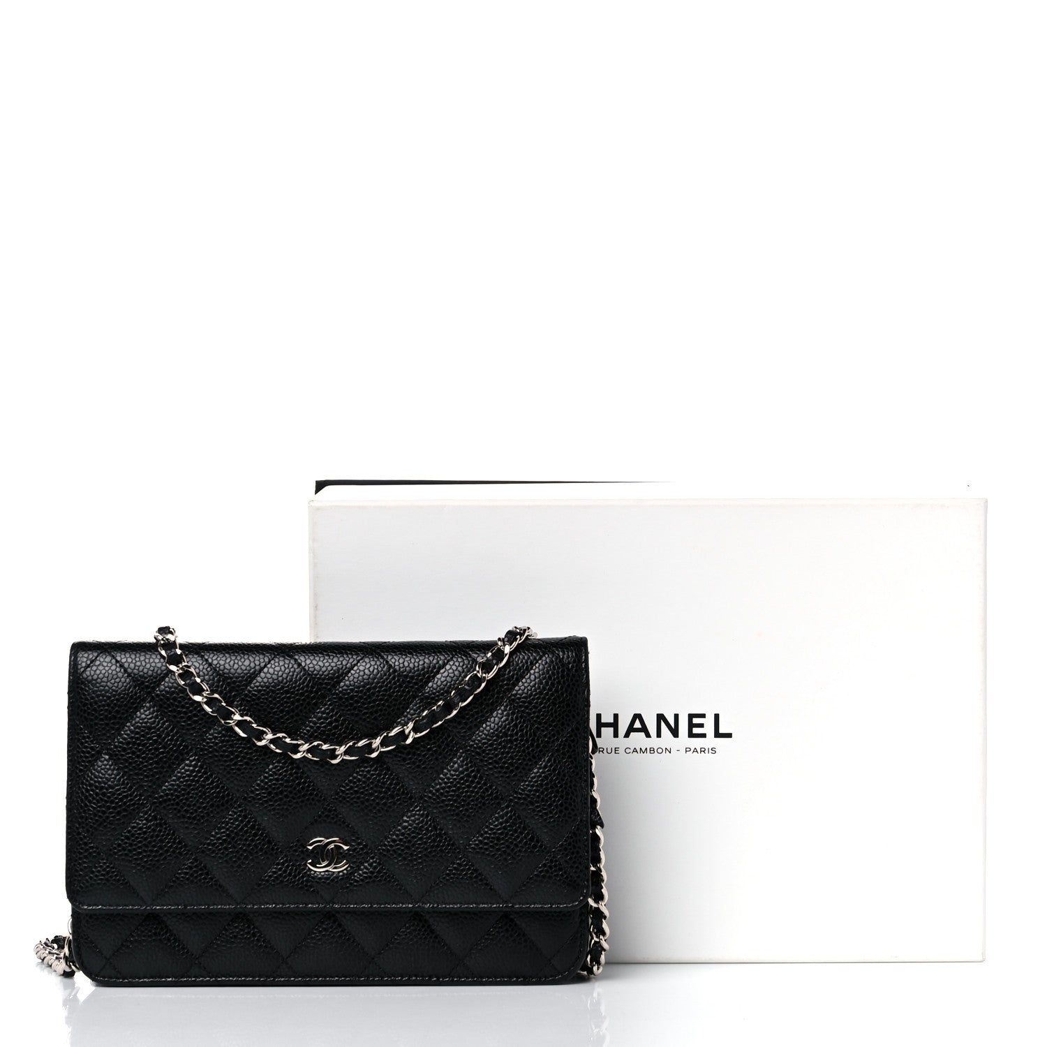 Chanel Caviar Quilted Wallet On Chain WOC Black 14 of 14