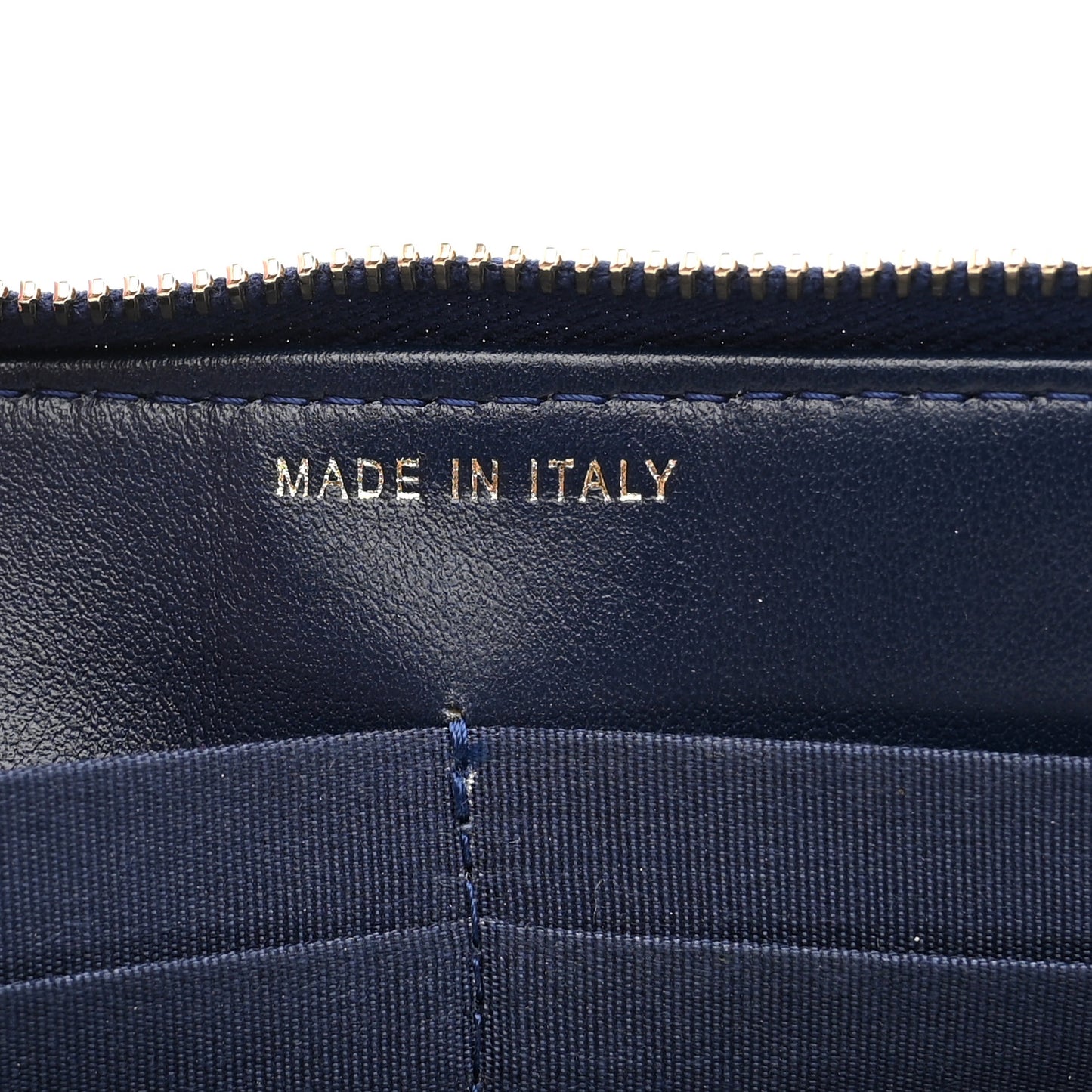 Caviar Quilted Small Zipped Boy Pouch Navy