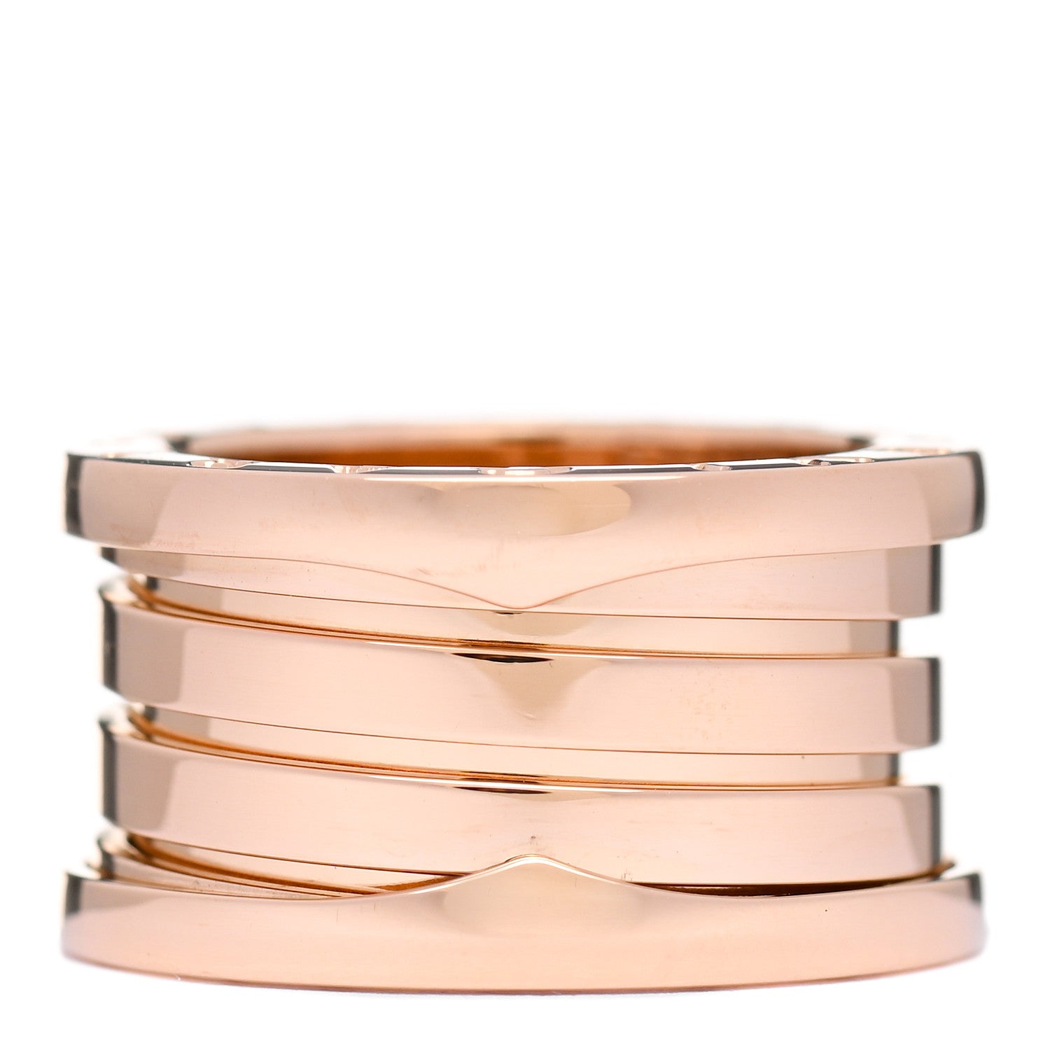 Bulgari 18K Rose Gold B.Zero1 Four-Band Ring 49 4.75 3 of 8