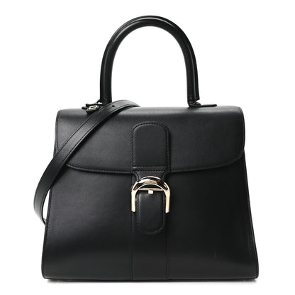 Delvaux Box Calfskin MM Brillant Satchel Black Black 1 of 11