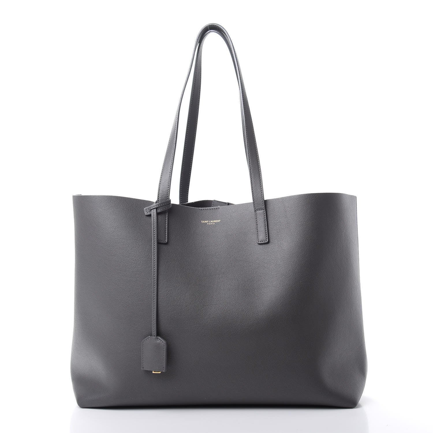 Saint Laurent Calfskin Large Shopping Tote Storm 3 of 12
