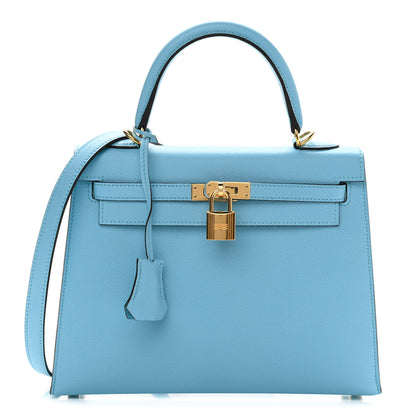 Hermes Epsom Kelly Sellier 25 Bleu Du Nord 1 of 10