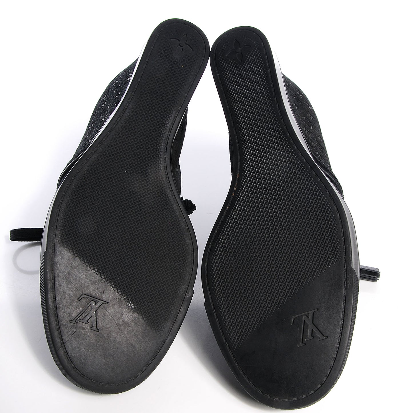 Monogram Suede Black Wedge 38.5