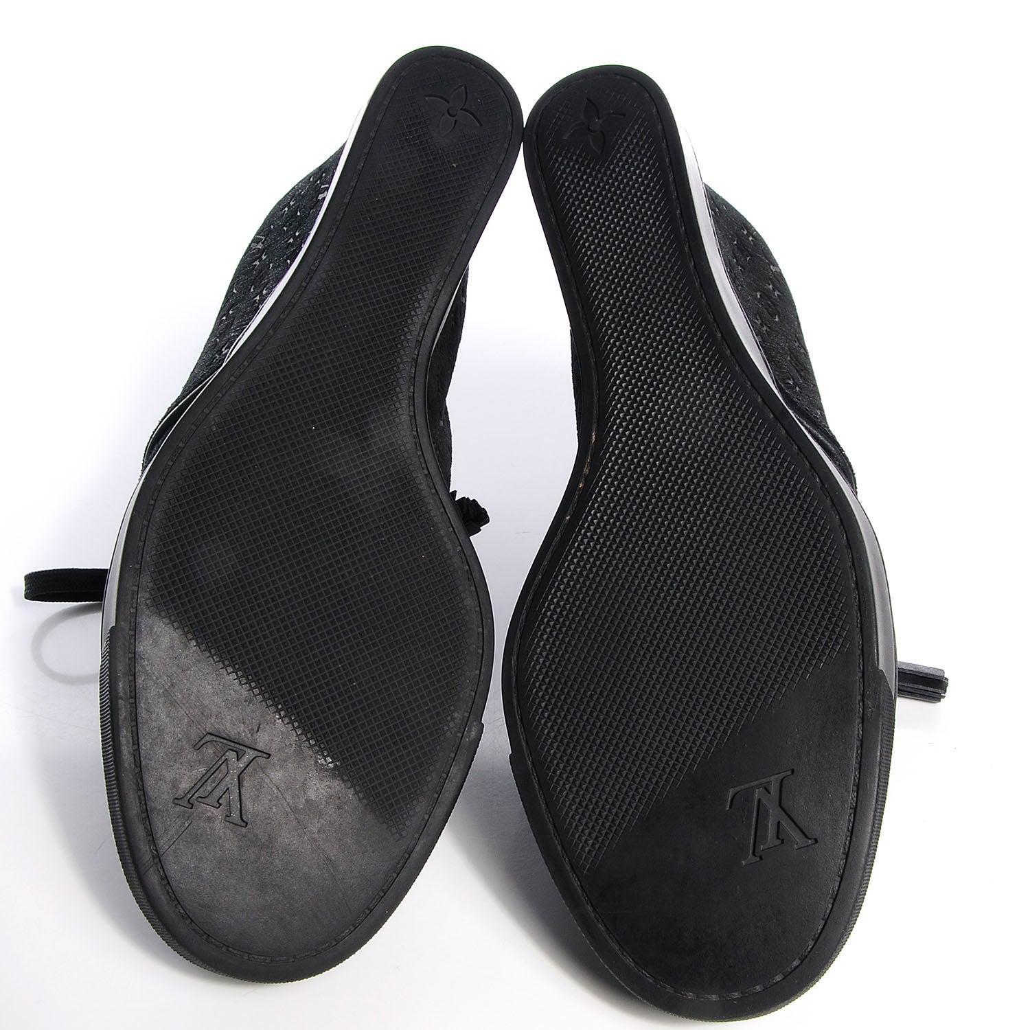 Louis Vuitton Monogram Suede Black Wedge 38.5 5 of 7