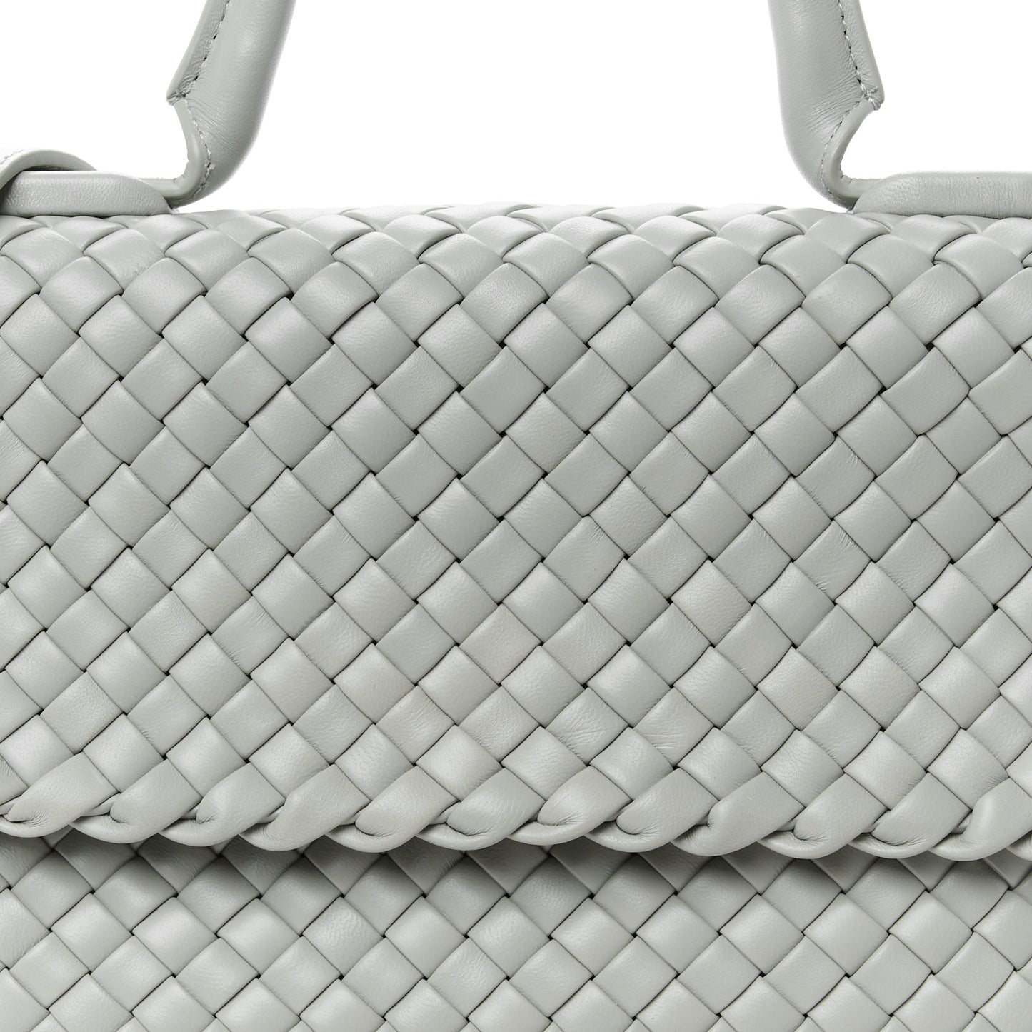 Nappa Intrecciato Patti Top Handle Bag Agate Grey