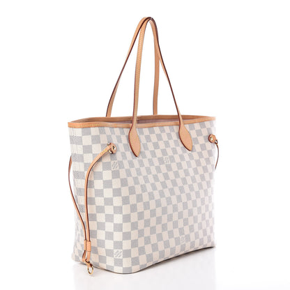 Louis Vuitton Damier Azur Neo Neverfull MM Rose Ballerine 3 of 9