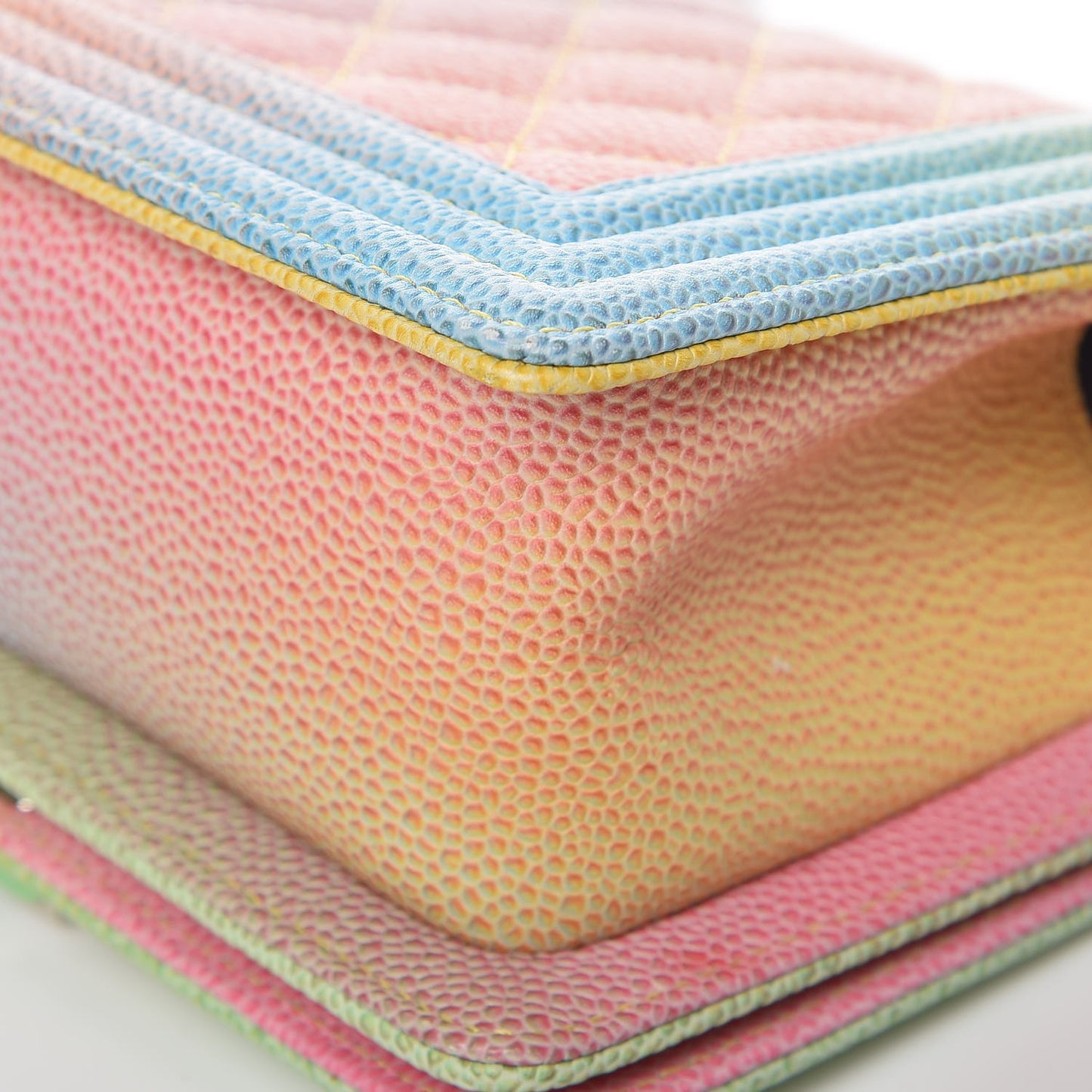 Caviar Quilted Small Cuba Rainbow Boy Flap Multicolor