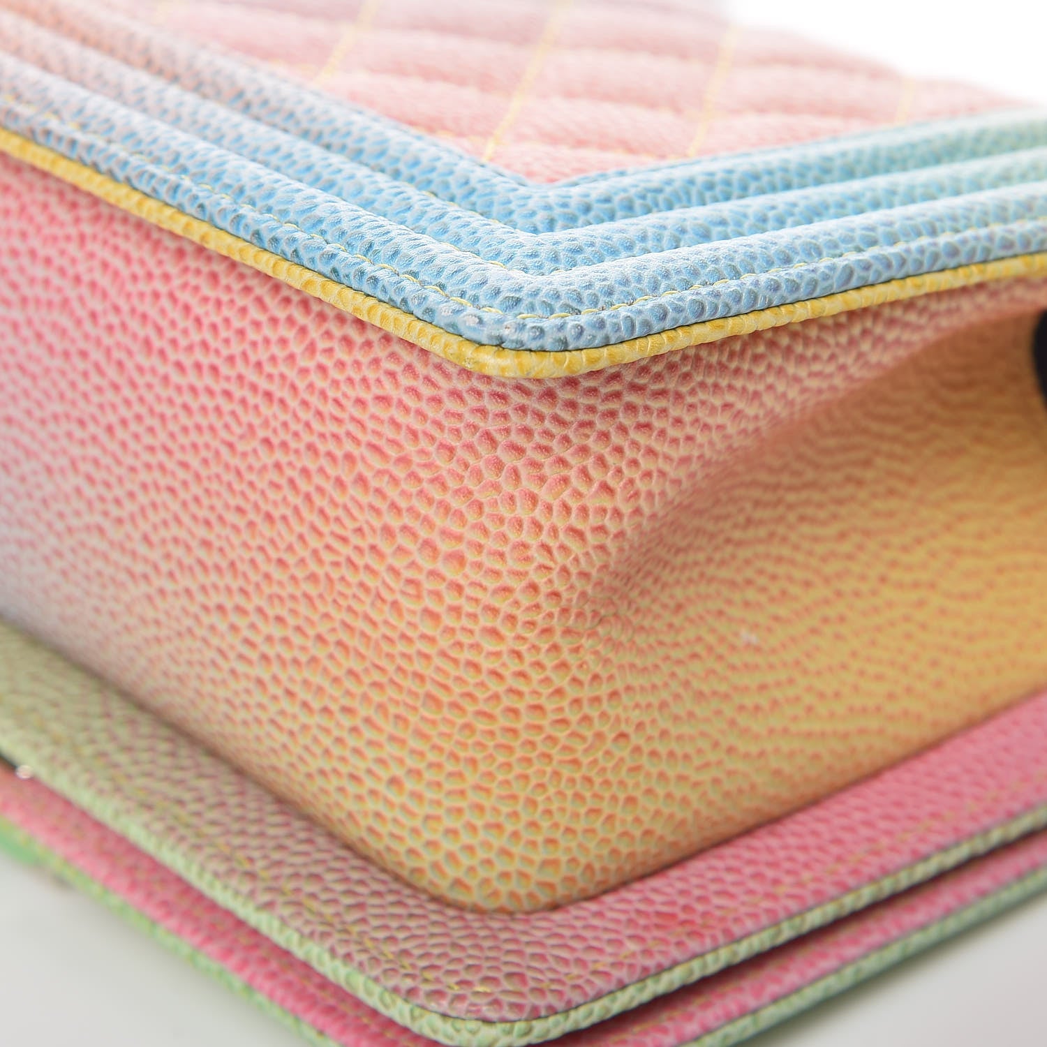 Chanel Caviar Quilted Small Cuba Rainbow Boy Flap Multicolor 11 of 11
