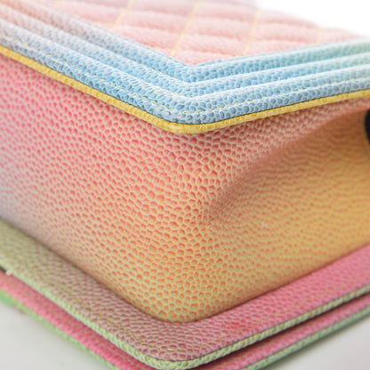 Chanel Caviar Quilted Small Cuba Rainbow Boy Flap Multicolor 11 of 11