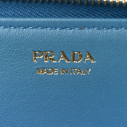 Prada Saffiano Metal Zip Around Key Holder Celeste 6 of 11