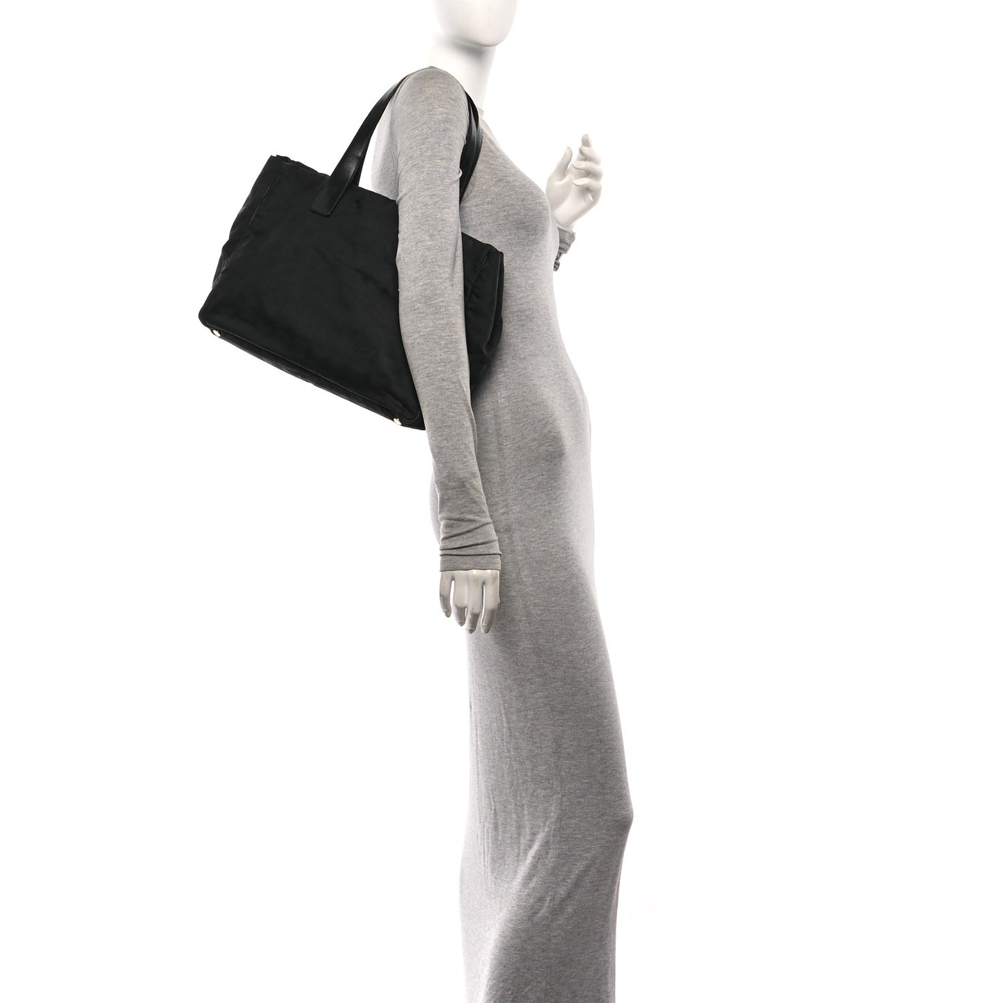 Nylon Medium Travel Tote Black