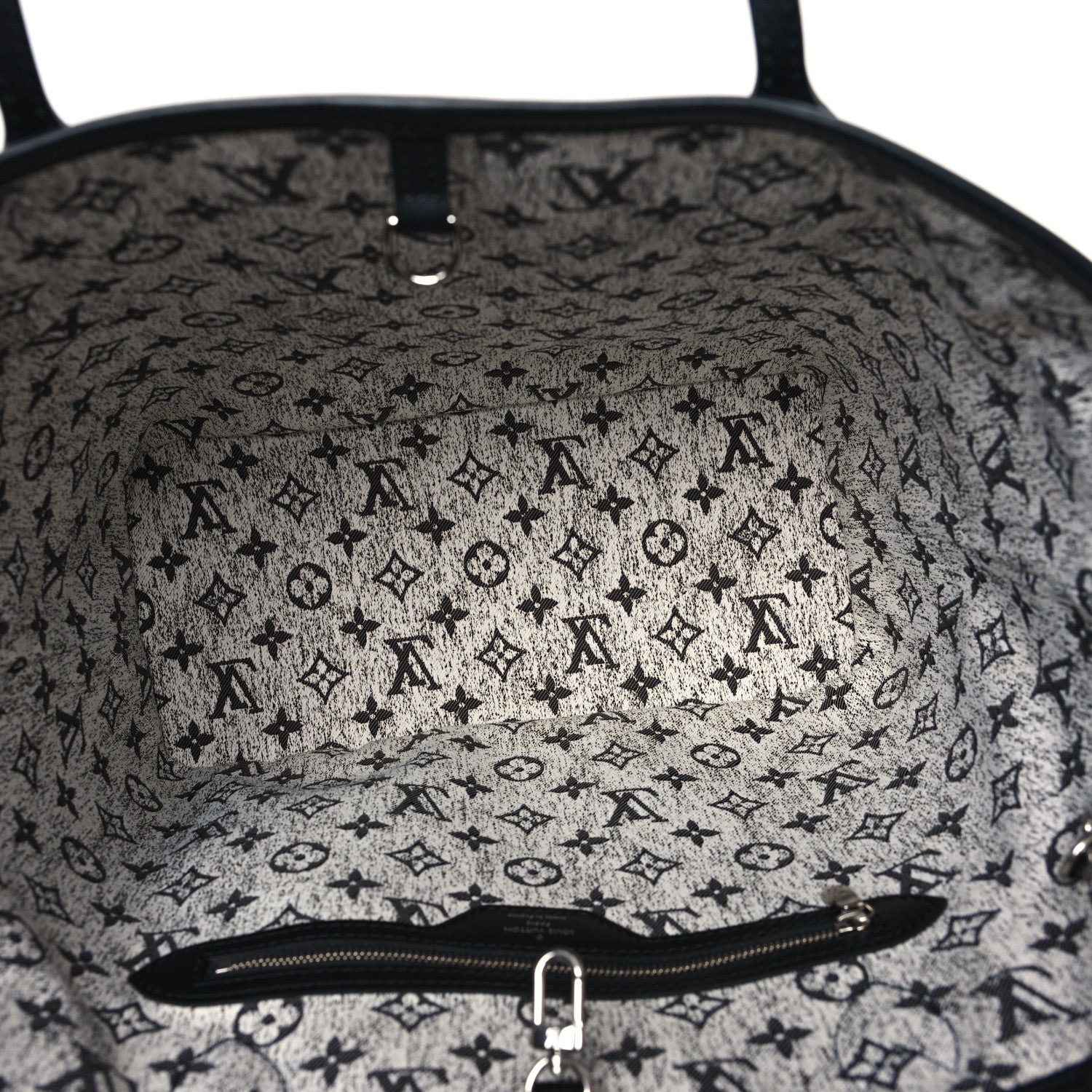 Louis Vuitton Denim Monogram Jacquard Neverfull MM Grey 6 of 10