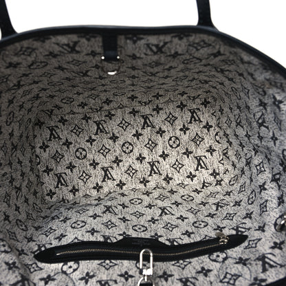 Louis Vuitton Denim Monogram Jacquard Neverfull MM Grey 6 of 10
