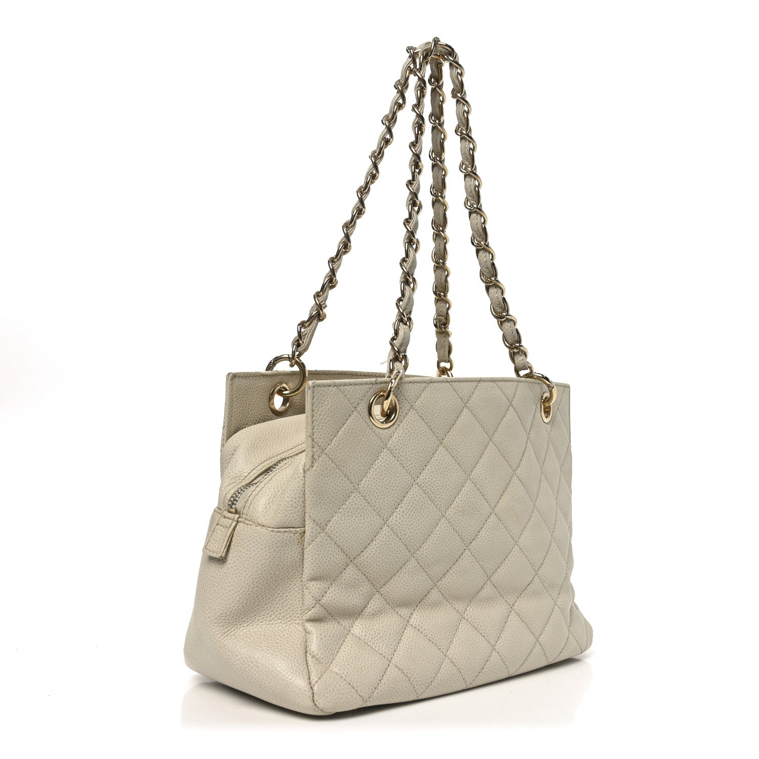 Chanel Caviar Quilted Petit Timeless Tote PTT Beige 3 of 11