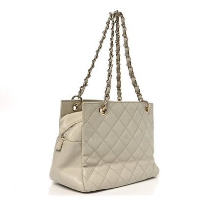 Chanel Caviar Quilted Petit Timeless Tote PTT Beige 3 of 11
