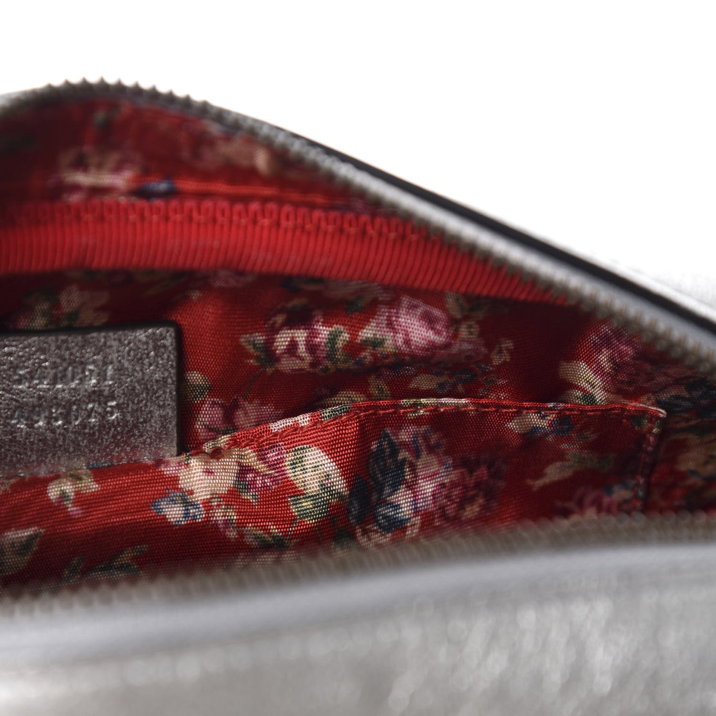Laminated Nappa Web Trapuntata Small GG Shoulder Bag Argento