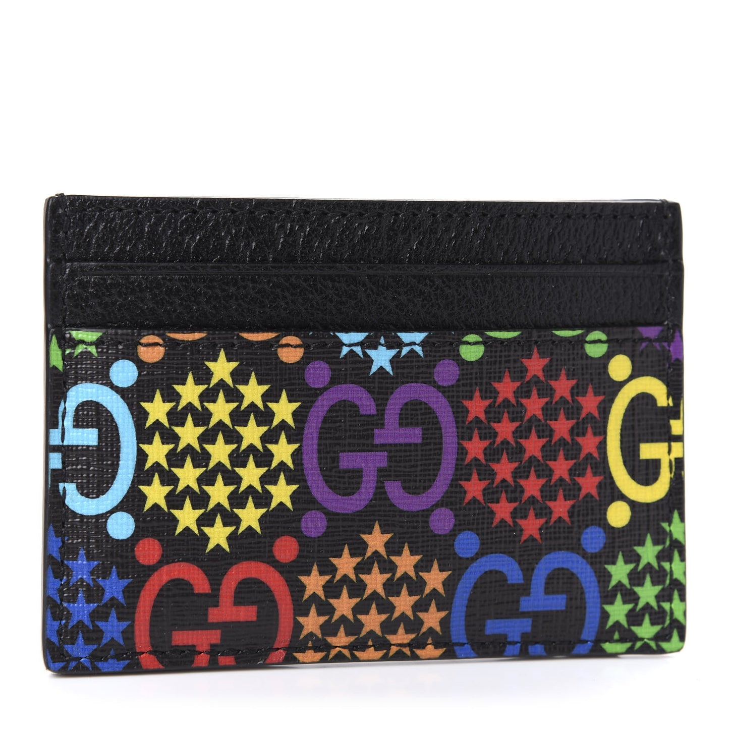 GG Supreme Monogram Psychedelic Card Holder Black
