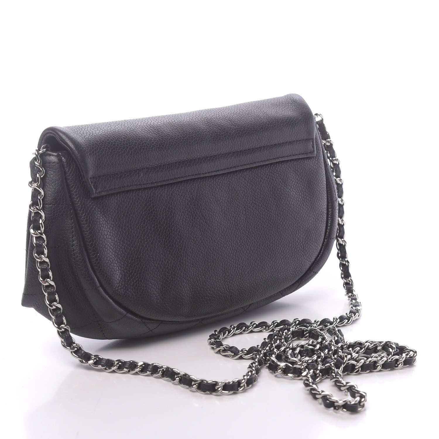 Chanel Caviar Half Moon Wallet On Chain WOC Black 3 of 11
