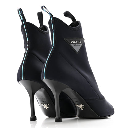 Prada Neoprene Pointed Open Toe Sock 90 Boots 37.5 Black 4 of 8
