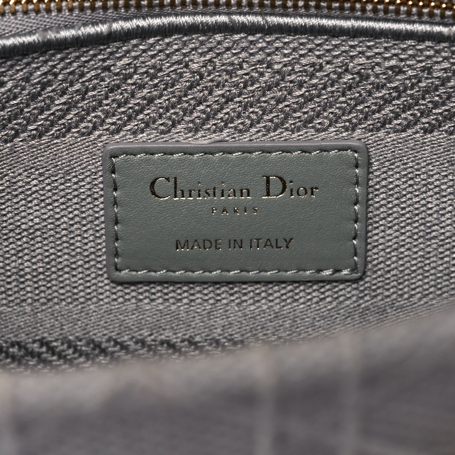 Christian Dior Canvas Embroidered Cannage Medium Lady D-Lite Gray 6 of 12