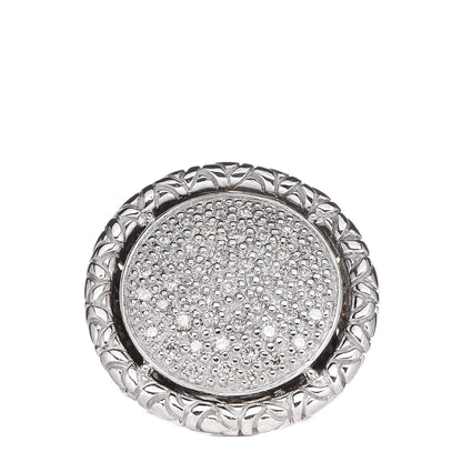 John Hardy Sterling Silver Diamond Naga Round Ring 54 7 1 of 6