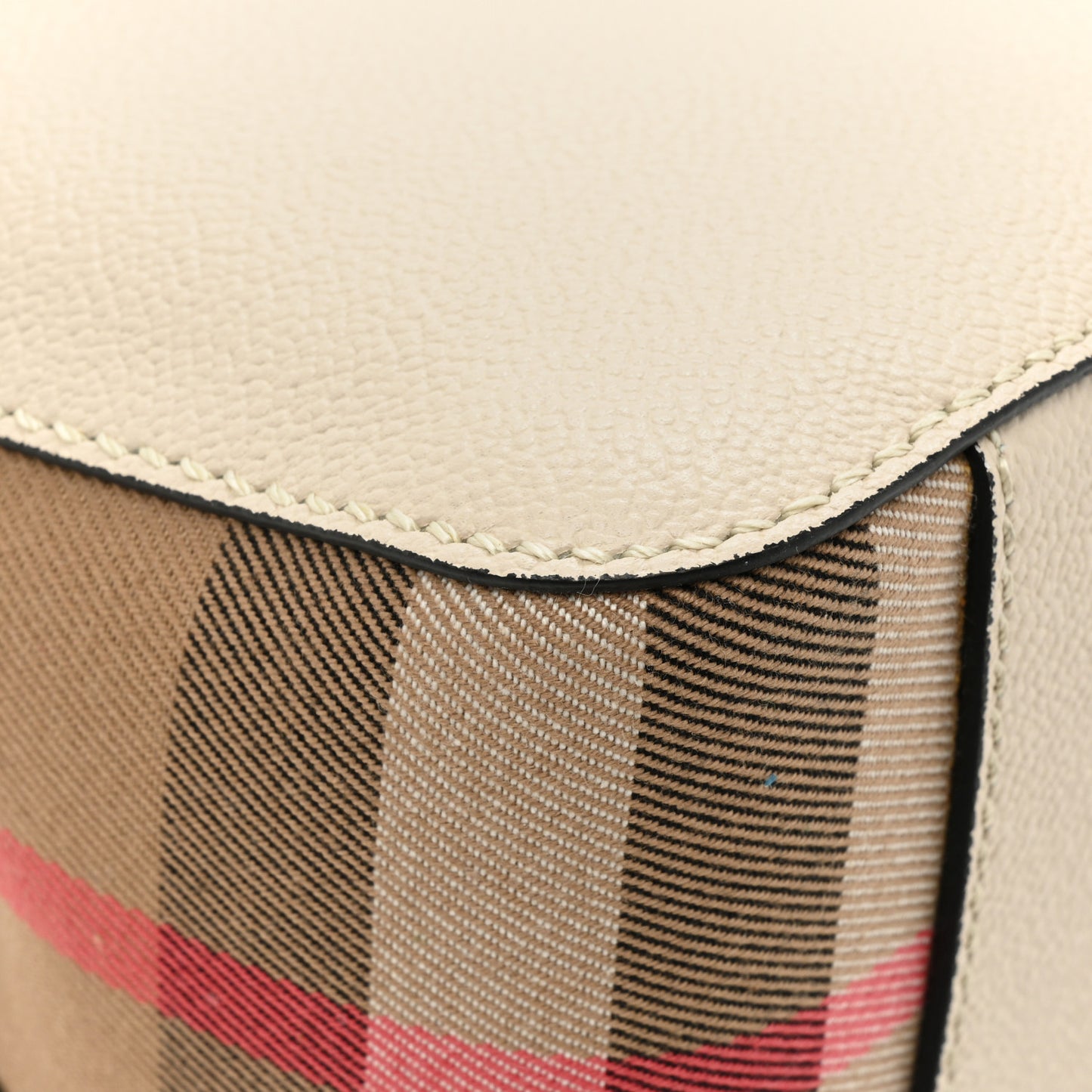 Soft Grain Calfskin House Check Small Helmsley Crossbody Limestone