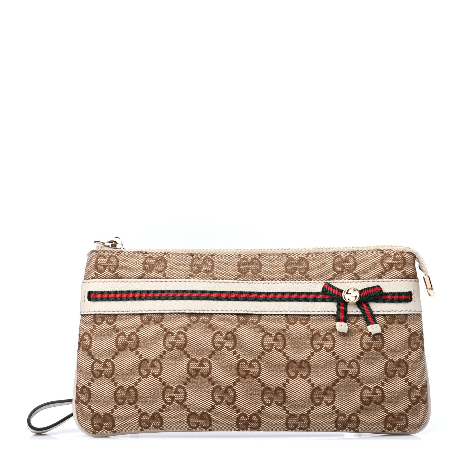 Gucci Monogram Mayfair Wristlet Off White 1 of 6
